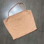 Better Be  Double Strap One Shoulder Nude Crop Tank Top Size S Photo 1