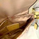 Coach  Elegant Cream and Gold Designer Shoulder Bag and card case/keychain Photo 9