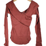 Free People Free People Marley Top Ribbed Knit Off Shoulder Long Sleeve Warmstone S Photo 0