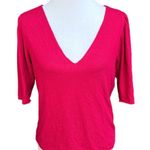 ZARA Short Sleeve Sweater Magenta Pink Size Medium Photo 5
