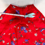 Lulus Bronwen Red Floral Tie Waist Flounce Sleeve Romper SMALL Photo 9