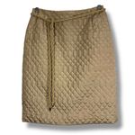 Strenesse Gabriele Strehle Quilted Rope Belt Skirt Tan Size 6 Photo 1