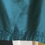 Arden B NWT Vintage Silk Embroidered Border Skirt Teal - Size 6 Photo 8