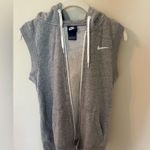 Nike Heather Gray Zip-Up Hoodie Vest Photo 2