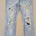 KDNK Distressed Light Wash Skinny Jeans Blue Size 31 Photo 1