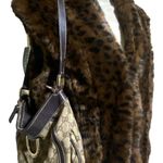 Investments Faux Fur leopard animal print vest women size L Photo 2