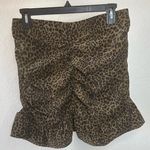 ZARA  Skirt animal print corduroy ruffle skirt size medium Photo 0