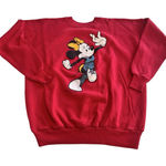 Vintage Disney Crewneck Sweatshirt‎ Minnie Mouse Size XL Red USA Photo 0
