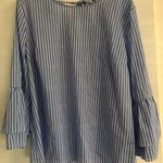 Dillard's Blue And White Stripped Top Photo 0