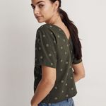 Madewell  Voile Puff-Sleeve Top in Floral Green Size 2 Photo 2