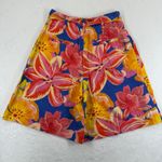 Farm Rio for Anthropologie Floral Print High Waist Shorts with Belt S Photo 8