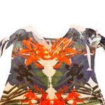 Poliana Plus XL Tropical Floral Lightweight High Low Dress Coverup Resort Chic White Photo 6