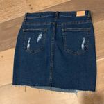 Denim Blvd Distressed denim mini skirt size L Photo 3