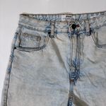 Cotton On  Blue High Straight Bermuda Distressed Jean Shorts Size 6 Photo 2