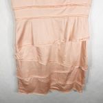 Antonio Melani  Sz 8 Dress Shift Peach Orange Pleated Lined V Neck Sleeveless 713 Photo 7