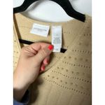 Liz Claiborne Vintage Open Knit Beaded Boho Chic Western Sleeveless Sweater MED Photo 2