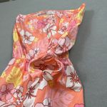 Forever 21  Floral Jumpsuit Romper S Pink Womens Strapless Sleeveless Pockets NWT Photo 5