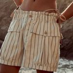 Free People NWT  Effie Striped Shorts in Ivory, size Large Photo 1