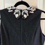 Naeem Khan Beaded Sleeveless Black Silver White Dress Size 8 Photo 4