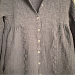 ZARA  Crinkle Button-Up Shirt Dress Photo 3