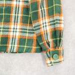 Green Flannel Plaid Long Sleeve Shacket Jacket Western VTG Coat Button Up Small Photo 4