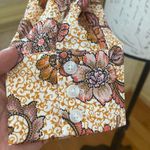 Free People I Got You Printed Long Sleeve Crop Top brown white Sz S Photo 6