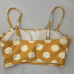Xhilaration  Mustard and Cream Polka Dot Swim Top women’s size xtra small Photo 4