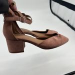 Torrid plus size Mauve Pink Faux Suede D'Orsay Ankle Strap Pump size 8.5 wide Photo 3