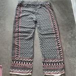 Anne Carson  Black and Red Geometric Lounge Pants Photo 3