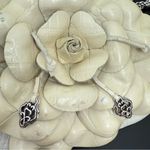 Brighton Ivory Beige 3D Leather Flower Convertible Coin Purse Wallet Crossbody Photo 11
