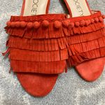 Sole Society Red Sandals with Ruffle Detail and Open Toe Photo 4