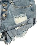 Blank Paige  Denim Shorts Size Small Blue Distressed Button‎ Fly Womens 30X2.5 Photo 3