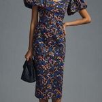 Hunter Bell Womens Collette Sheath Dress Puff Sleeves Floral Black Size 4 NEW Photo 0