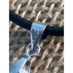 Plumeria Hawaiian Shell Flower Pendant Necklace 18kt GP Black Leather Cord 17" Pink Photo 3