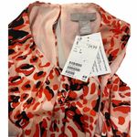 H&M  Sleeveless Dress Keyhole Batik‎ Printed Back Pink Orange Size 2 Photo 2