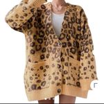 Free People New State Side Leopard Cardigan Photo 3