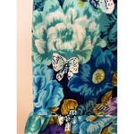 Passport Vintage Hawaiian Butterfly Floral Print Maxi Dress S SEE MEASUREMENTS Blue Photo 5