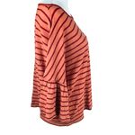 Madewell NWT Sweet Dahlia Oversized Orange Red Striped Bell Sleeve Tee Shirt Top Photo 5