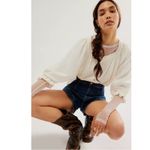 Free People Bohemian Gauze Lucy Solid Swing Top in White Medium Cottage Photo 1