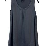 Eileen Fisher Satin Silk Sleeveless Top Shirt Gray Charcoal Business Casual Sz S Photo 0