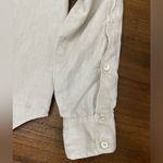 Trina Turk Out of the office Unwind 100% Linen Shirt Size M Flax Beige Color Photo 3