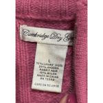 Vtg Cambridge Dry Goods Lambswool Angora Blend Sweater Zip Up Cardigan Pink L Size L Photo 4