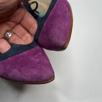 Boden Alice Suede Leather Blue Purple Kitten Heels S Photo 5