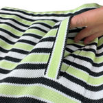 Talbots T By Cotton Striped Terry Cloth 1/4 Zip Top Small Photo 2