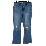 J.Crew Mid Rise Flare Cropped Distressed Stretch Jean 27 Blue Medium Wash Photo 9