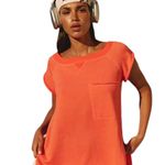 FP Movement Winning Stretch Top Summer Poppy XS NWOT Lounge Gym Pilates Tennis Orange Photo 2