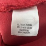 Blue Rain Short Sleeve Button Down Women's Shirt Red Orange Dress Size Medium Photo 9