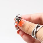 Fierce Skull Mask Ring Silver Photo 4