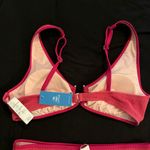 Cupshe NWT Pink Wave U-Ring Bikini Top & High-Rise Bottoms Set Photo 4