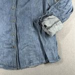 Maurice's Shirt Womens Large Blue Denim Button Up Western Long Sleeve Pockets Photo 6